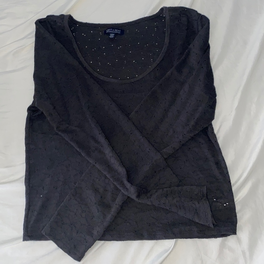 American Eagle Soft & Sexy Slightly Cropped Long Sleeve